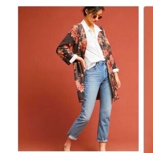 Catherine Malandrino Floral Coat Small